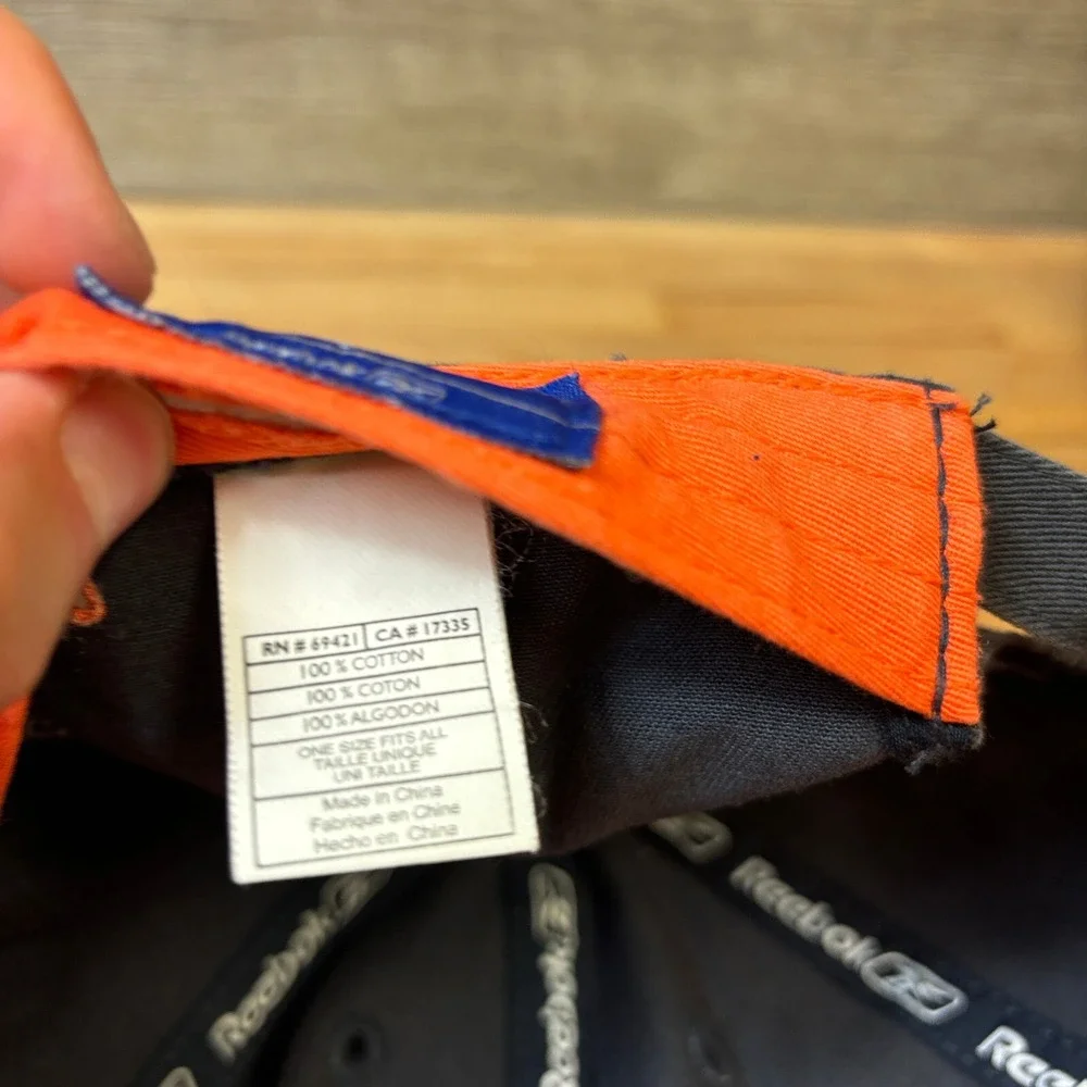 Denver Broncos Hat Strap‎ Back Blue Gray Reebok NFL Football AFC